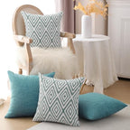 HPUK Throw Pillow Covers 18x18, Set of 4, Aqua Blue Couch Pillow Covers - Image 3