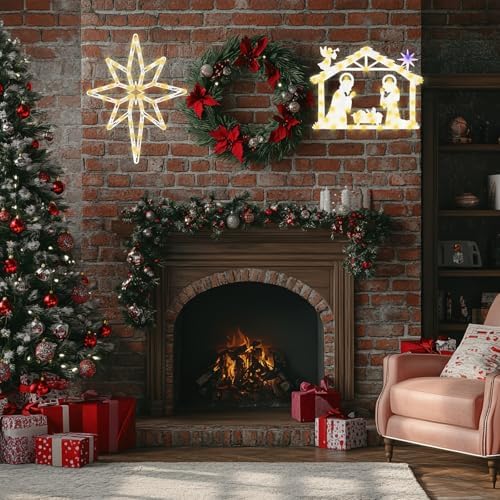 TRWYMZ 17" Christmas Window Silhouette Lights Decorations - Image 3