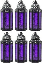 Vela Lanterns Decorative Indoor Gothic Candle Holders, Purple, M, 6-Pack by VelaCandleLanterns