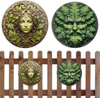KVTTOZA 2PCS 2D Outdoor Metal Wall Art, 11.8Inch Tree Woman Man Wall Decors Gardens Guardian Decor Wall Art Plaque for Indoor Outdoor Room Garden Porch Fence Decor by KVTTOZA