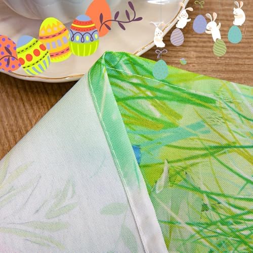youleyar Easter Curtains for Living Room, 84 Inch Length Easter Colorful Eggs and Cute Bunny Printed Pattern Curtain, Rod Pocket Window Drapes Decorations for Bedroom Dining Room Drapes, 52W x 84L - Image 7