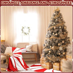84 Inch Large Christmas Tree Skirt Candy Cane Swirl Christmas Tree Mat Peppermint Candy Red and White Xmas Tree Skirt Decorations for Gingerbread Christmas Home Party Winter Holiday Ornament - Image 5