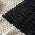 MIULEE Euro Sham Corduroy Decorative Throw Pillow Covers 24x24 Black - Image 5
