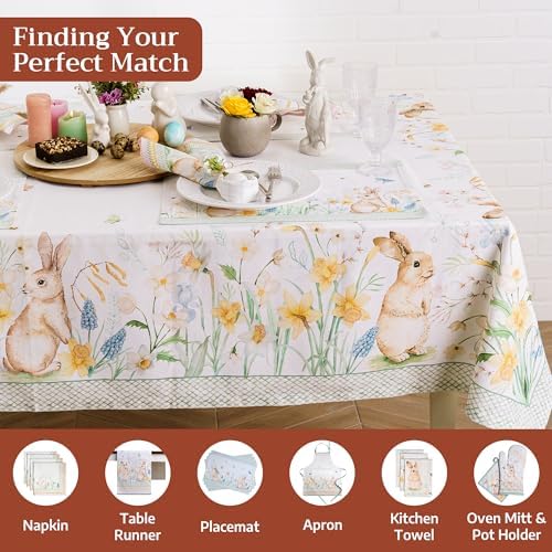 Maison d' Hermine Table Cloth Rectangle Table Reusable 100% Cotton 60"x108" - Image 4