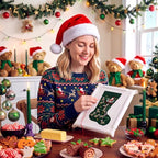 Janinka 21 Pcs Christmas Stocking Santa's 18 Mesh Needlepoint Canvas Kit - Image 4