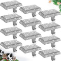 Huwena Metal Christmas Stocking Holders Shiny, Stylish, Silver, 12 Pcs by Huwena
