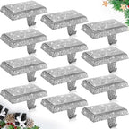 Huwena Metal Christmas Stocking Holders Shiny, Stylish, Silver, 12 Pcs by Huwena