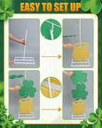 St. Patrick's Day Theme Lighted Yard Signs, 42 Inch St Patricks Day Yard Outdoor Decorations for Saint Patrick Irish Home Lawn Patio Backyard Garden Decor(Shamrock) - Image 3
