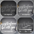 May The Force Be With You Neon Signs for Wall Decor Force Light Up Sign Game Neon Light Sign USB Power Wars Led Signs for Bedroom Wall Game Living Room Best Gifts for Kids Men Fans - Image 4