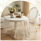 Lounsweer 3 Pcs Flower Table Runner 10ft Embroidery Flower - Image 2
