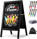 Chezerra A Frame Chalkboard Sign, 40"x20", Black by Unknown