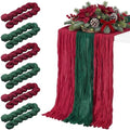 6 Pcs Christmas Cheesecloth Table Runner 118" by Windkream