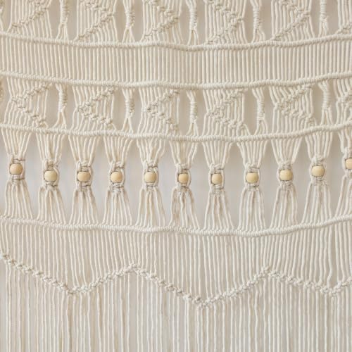 Flber Macrame Curtain Doorway Window Decor Boho Room Divider 52" W*56" L - Image 6