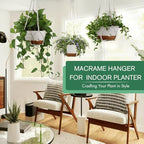 3 Pack 8/10/12 Inch Hanging Planters for Indoor Plants with Self-Watering - Image 2