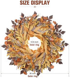 Agusbagli 28" Fall Wreath for Front Door with Eucalyptus & Cimicifuga - Image 6