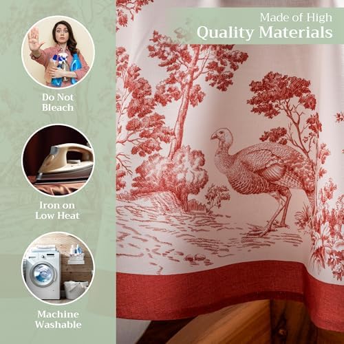 Maison d' Hermine Table Cloth Round Table Reusable 100% Cotton 69" Diameter - Image 3