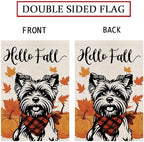 Seasonal Garden Flags Yorkie Double Sided Flags Set of 11 Holiday Farmhouse Indoor Outdoor Yard Lawn Christmas Gifts Decorations 12.5x18 Inch - Image 3