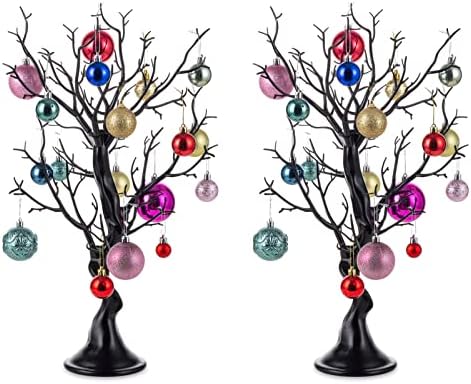 NUPTIO Black Ornament Tree, 22.8 Inch Artificial Halloween Branch, 2 Pcs by Nuptio
