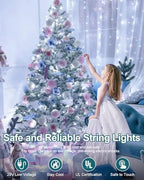 Fairy Lights for Bedroom Total 250 FT 760 LED, Extra Long Outdoor String Lights Waterproof, Timer & Memory, 8 Modes Dimmable Plug in Fairy for Classroom Outside Tree Wedding Patry Cool White - Image 5