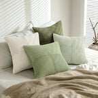 MIULEE Summer Light Green Decorative Throw Pillow Covers 20x20 Inch Set of 4 Boho Farmhouse Cushion Covers Mordern Classic Pillow Cases Soft Corduroy Gradient Home Decor for Couch Sofa Living Room Bed - Image 4