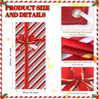 Preboun 12 Pcs Christmas Door Cover Decoration Santa Gift Box Theme House Cover for Front Door 78 x 35 Inches Christmas Outdoor Sign for Home Wall Indoor Party Decorations - Image 2