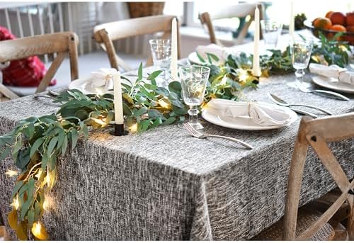 FiveSeasonStuff Eucalyptus and Willow Garlands with 80 LED Star String Lights, 2 Artificial Greenery Vines, Battery-Powered Fairy Lights for Mantels and Wall Displays - Image 3