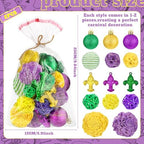 CroBlissful 40 Pcs Mardi Gras Decorative Balls Bowl Filler Purple Green Gold Ball Filler for Mardi Gras Holiday New Orleans Party - Image 2