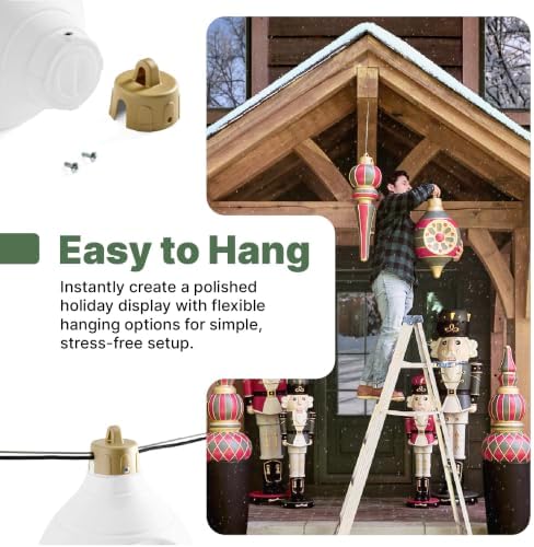 Step2 Large 3-Pack Outdoor Christmas Ornaments, Paintable DIY Holiday Decorations - Image 3