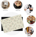 Mid-Century Placemats 12x18 inches, Geometric Abstract 60s Vintage Pattern, Washable, Heat Resistant, Waterproof, Set of 6 - Image 6