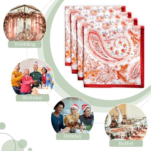 Maison d' Hermine Cloth Napkins Set of 4 Reusable 100% Cotton (20" x 20") - Image 6