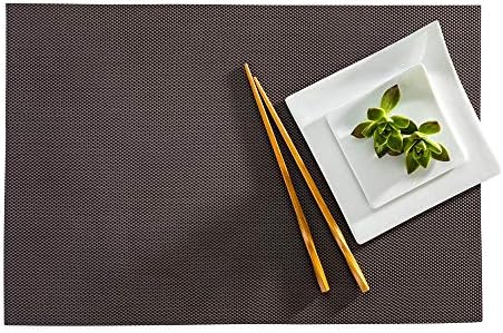 Restaurantware Slate Vinyl Woven Placemat, 16 x 12 in, 6 Pack by Restaurantware
