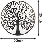 Bdor 20-Inch Tree of life wall art, Metal wall art decor, steel roots decor Perfect for Birthdays, Weddings, Anniversaries, Housewarming Gifts for Indoor Outdoor Metal Wall Decor (Classic Style) - Image 2