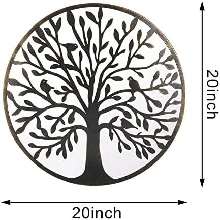 Bdor 20-Inch Tree of life wall art, Metal wall art decor, steel roots decor Perfect for Birthdays, Weddings, Anniversaries, Housewarming Gifts for Indoor Outdoor Metal Wall Decor (Classic Style) - Image 2