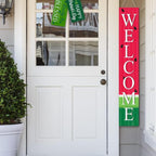Welcome Watermelon Porch Board 8”x48” Welcome Solid Wood Sign and Porch Leaner for Front Door Porch Deck Wall - Indoor Outdoor Summer Farmhouse Rustic Vertical Porch Decor - Image 5
