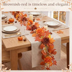 6 Pack Fall Garland Flower Autumn Leaf Garlands Total 35.4 ft - Image 3