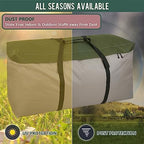 Rachmi 600D Extra Large Cushion Storage Bag 152 Gal 60", Khaki-Green - Image 2