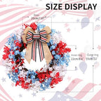 22inch 4th of July Wreath for Patrioticfor Memorial Day Front Door Decor - Image 2