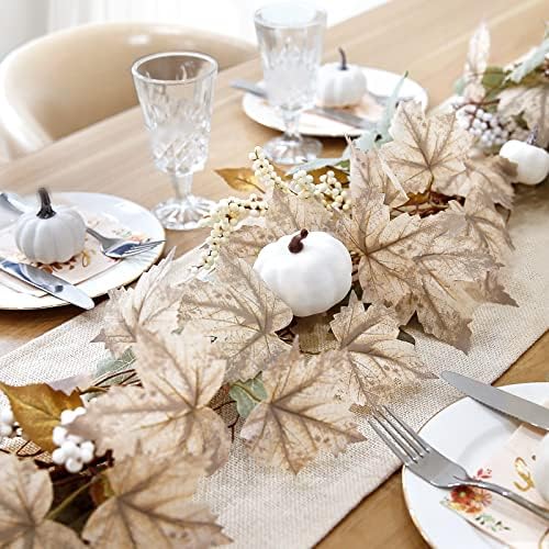 Fall Decorations for Home - 2 Pack 6Ft Autumn Maples Pumpkin Berry Garlands - Image 6