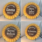 Personalized Family Name Sign, Custom Faux Carved Wood Sunflower Wall Decor, "Let the Sunshine In" Plaque, Flat MDF Board with Realistic 3D Floral Print (Not Real Wood), Country Farmhouse Art - Image 2