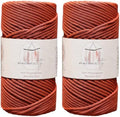 Makromecity, 2 Skeins of Polyester Macrame Cord 3mm x 131 Yards (394 feet) 3mm Polypropylene Brick Macrame Cord Crochet Macrame Bag Cord Crafts for Wall Hangings, Bags, Underplate, Rug by Makromecity