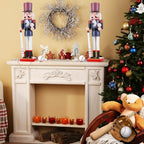 Blosssound 15" Christmas Baseball Nutcracker Wooden Sports Decor,Baseball A - Image 6