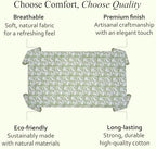 CPC Tablecloth 100% Cotton 60x90 Inch Indian Block Print Rectangle Table Cover, Washable Table Cloth for Weddings, Spring/Summer, Barbeque - Olive Green - Image 6