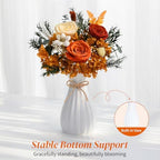 Lewondr Preserved Flowers Bouquet, Orange Rose Forever Flowers for Delivery - Image 2