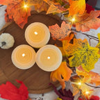 CQURE 9 Pack Fall Leaf Garland with Lights, Fall Vines Autumn Garland LED Lights Artificial Maple Fall Leaves Thanksgiving Decor for Home Wedding Fireplace Party - Image 4
