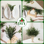 40Pcs 18"Lifelike Touch Artificial Christmas Norfolk Pine Branches for Vase - Image 5