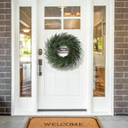 26" Christmas Norfolk Pine Wreath for Front Door (2, Wreath with Sign) - Image 4