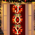 Blosssound 3 Pcs Lighted Christmas Front Door Decor, Buffalo Plaid by Blosssound