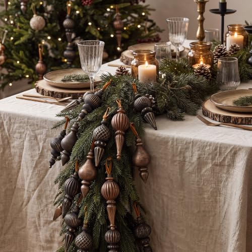 Colarr 15 Pcs Christmas Finial Drop Ornaments, Vintage Xmas Tree Decor - Image 4