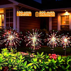 Solar Fireworks Lights Outdoor Garden 150 LEDs 4 Pack Multicolor - Image 2