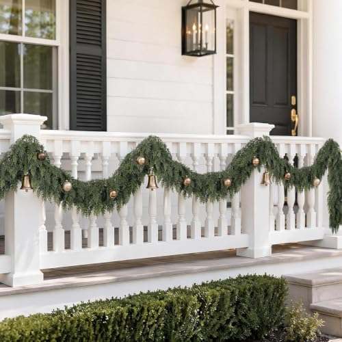 4PCS 9FT Christmas Cedar Garland Realistic Thick Soft Christmas Decorations - Image 6